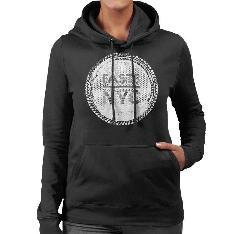 Fast and Furious Fast 8 NYC Women's Hooded Sweatshirt Hoodie with Hem Embroidery Detailed Premium Fast and Furious Fast 8 NYC Women's Hooded Sweatshirt Hoodie with Hem Embroidery Detailed Premium