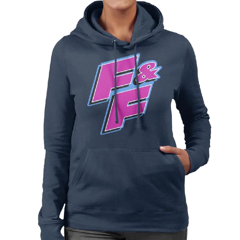 The Fast and The Furious FF Pink Logo Women's Hooded Sweatshirt Hoodie with Drawcord Adjustable Secure The Fast and The Furious FF Pink Logo Women's Hooded Sweatshirt Hoodie with Drawcord Adjustable Secure