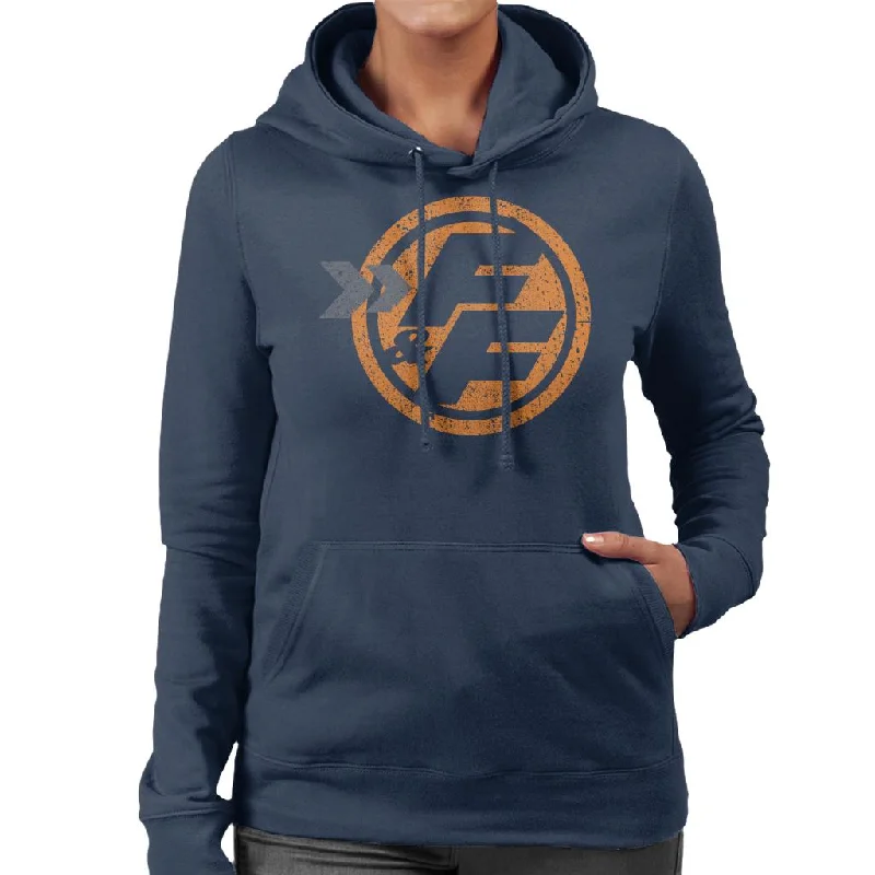 Fast and Furious Orange FF Icon Women's Hooded Sweatshirt Oversized Hoodie Comfort Casual Fast and Furious Orange FF Icon Women's Hooded Sweatshirt Oversized Hoodie Comfort Casual