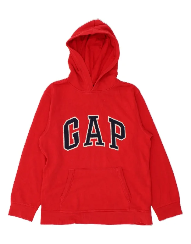 GAP Boys Graphic Hoodie Jumper 14-15 Years 2XL Red Cotton Hoodie with Oversized Fit Loose Comfortable GAP Boys Graphic Hoodie Jumper 14-15 Years 2XL Red Cotton Hoodie with Oversized Fit Loose Comfortable