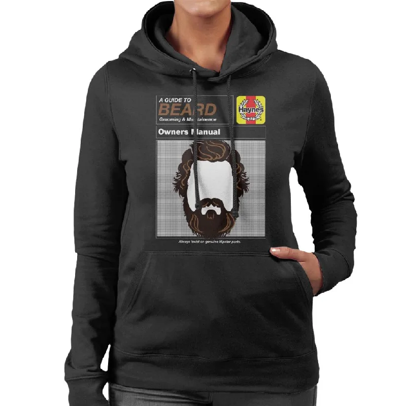 Haynes Beard Workshop Manual Women's Hooded Sweatshirt Hoodie with High-Low Hem Asymmetrical Trendy Haynes Beard Workshop Manual Women's Hooded Sweatshirt Hoodie with High-Low Hem Asymmetrical Trendy