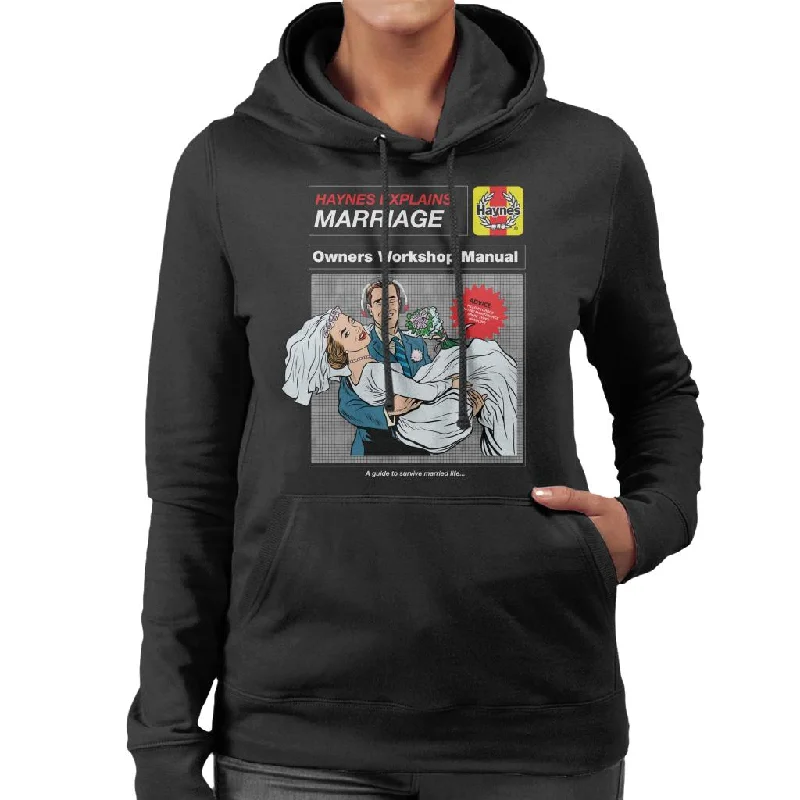 Haynes Explains Marriage Workshop Manual Women's Hooded Sweatshirt Hoodie Jacket Zipper Layering Haynes Explains Marriage Workshop Manual Women's Hooded Sweatshirt Hoodie Jacket Zipper Layering