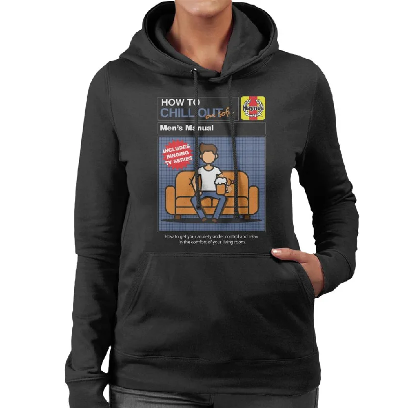 Haynes How To Chill Out On Sofa Women's Hooded Sweatshirt Hoodie with Rhinestones Sparkly Elegant Haynes How To Chill Out On Sofa Women's Hooded Sweatshirt Hoodie with Rhinestones Sparkly Elegant