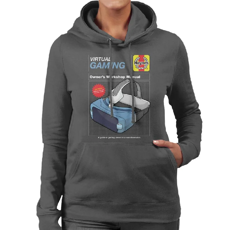 Haynes Virtual Gaming Workshop Manual Women's Hooded Sweatshirt Hoodie with Relaxed Fit Easy Casual Haynes Virtual Gaming Workshop Manual Women's Hooded Sweatshirt Hoodie with Relaxed Fit Easy Casual