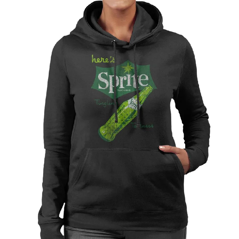 Heres Sprite Tingling Tartness Retro Women's Hooded Sweatshirt Hoodie with Hood Adjustable Protection