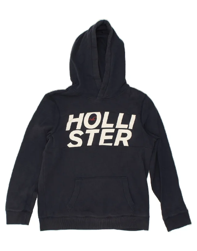 HOLLISTER Mens Graphic Hoodie Jumper Small Navy Blue Cotton Hoodie Dress Longline Feminine HOLLISTER Mens Graphic Hoodie Jumper Small Navy Blue Cotton Hoodie Dress Longline Feminine