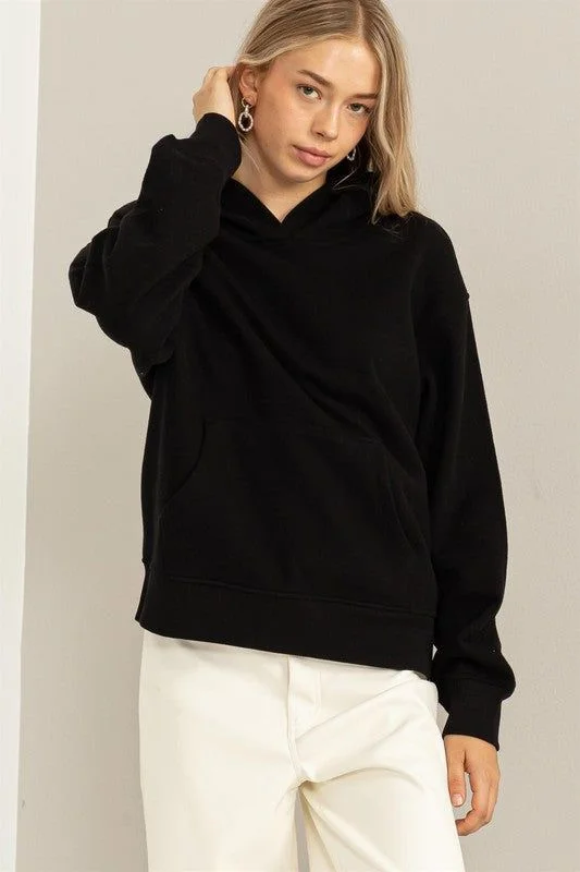 HYFVE Basically Yours Drop Shoulder Hoodie Hoodie with Drawcord Adjustable Secure