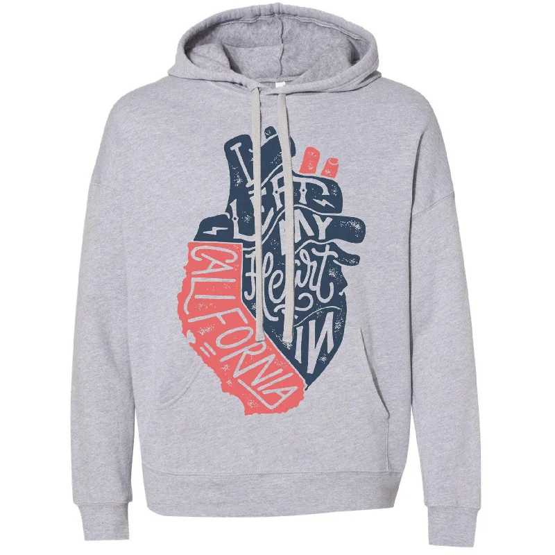 I Left My Heart In California Drop Shoulder Hoodie Hoodie with Slim Fit Tailored Modern