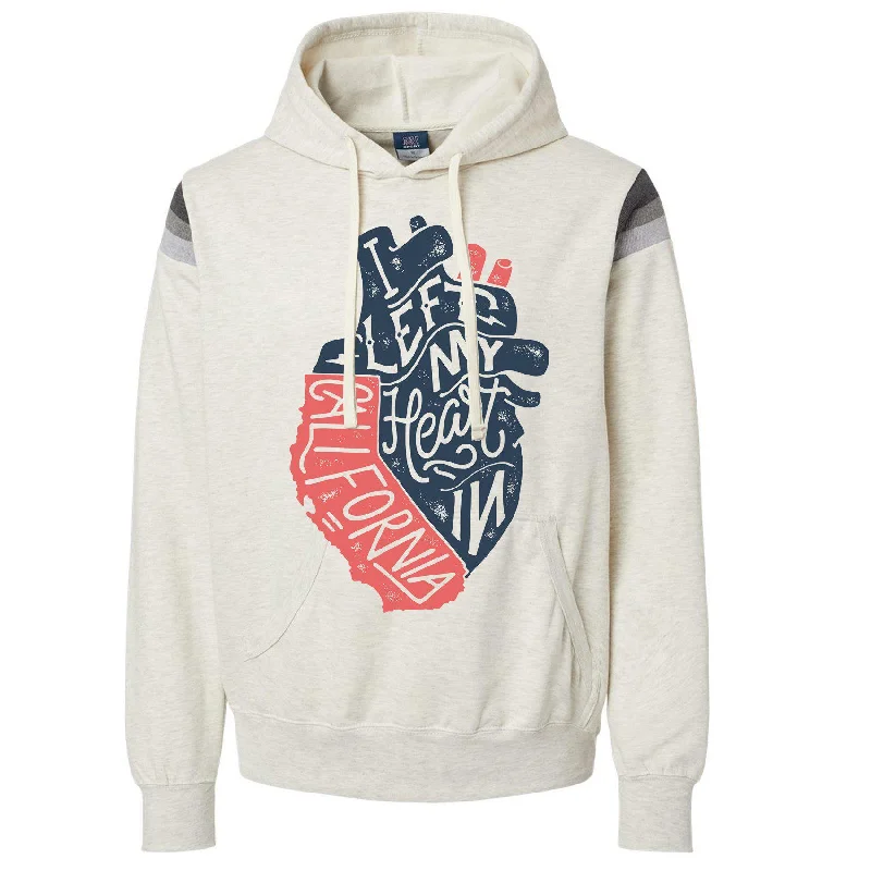 I Left My Heart In California Hoodie Hoodie with Sequins Glamorous Eye-catching