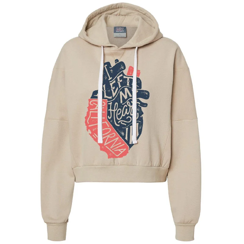 I Left My Heart In California Hoodie Hoodie with Illustration Artistic Creative