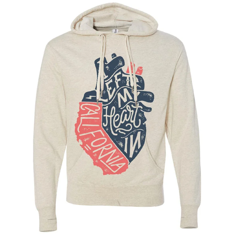 I Left My Heart In California Hoodie Hoodie with Longline Fit Extended Stylish