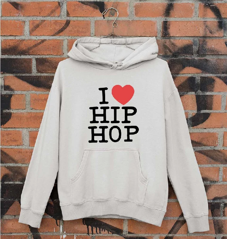 I Love Hip Hop Unisex Hoodie for Men/Women Hoodie with Raglan Sleeves Sporty Comfortable