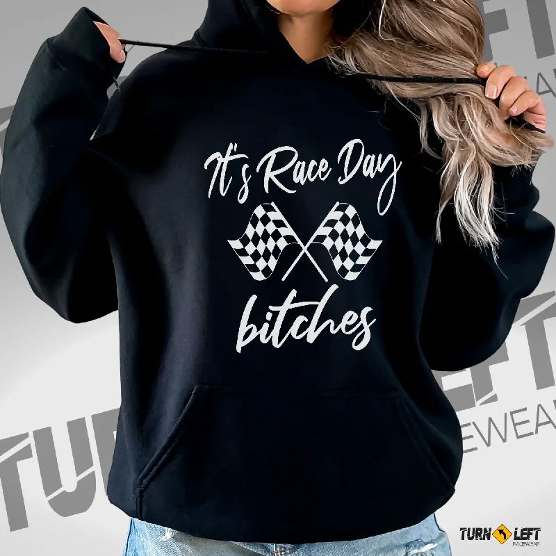 It's Raceday Bitches Heavy Blend™ Hooded Sweatshirt Hoodie with Turtle Neck Cozy Winter It's Raceday Bitches Heavy Blend™ Hooded Sweatshirt Hoodie with Turtle Neck Cozy Winter