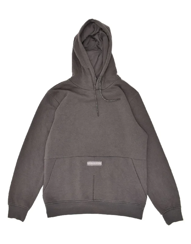 JACK & JONES Mens Hoodie Jumper Large Grey Cotton Hoodie with Reflective Safety Nightwear