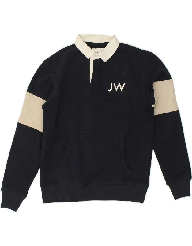 JACK WILLS Mens Graphic Polo Neck Sweatshirt Jumper Large Navy Blue Hooded Sweatshirt Casual Wear Street Style JACK WILLS Mens Graphic Polo Neck Sweatshirt Jumper Large Navy Blue Hooded Sweatshirt Casual Wear Street Style