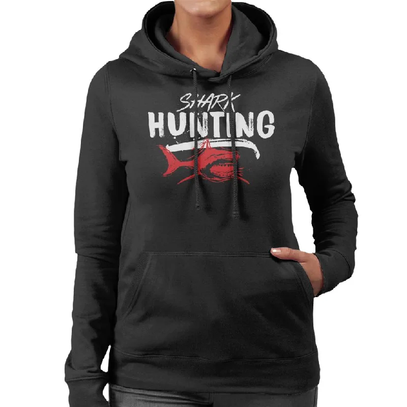 Jaws Shark Hunting Women's Hooded Sweatshirt Hoodie Crop Top Short Trendy