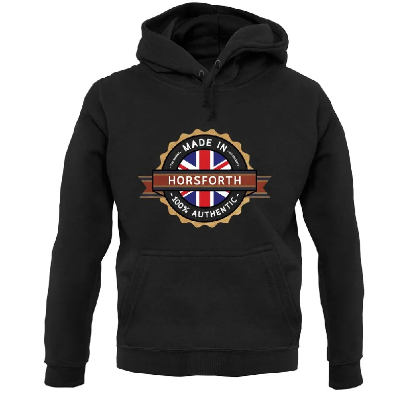 Made In Horsforth 100% Authentic Unisex Hoodie Hoodie with Button Classic Timeless