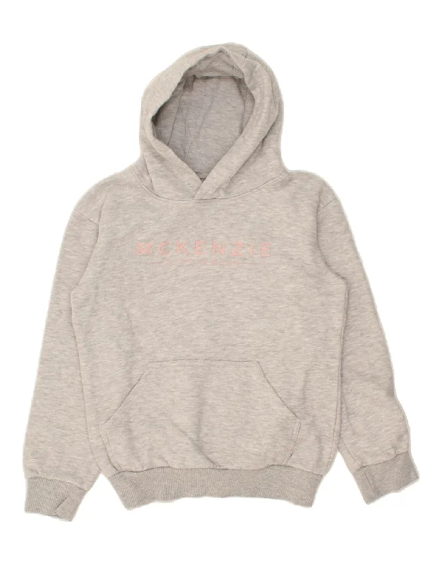 MCKENZIE Girls Graphic Hoodie Jumper 12-13 Years Grey Flecked Hoodie with Hidden Zipper Minimalist Clean MCKENZIE Girls Graphic Hoodie Jumper 12-13 Years Grey Flecked Hoodie with Hidden Zipper Minimalist Clean