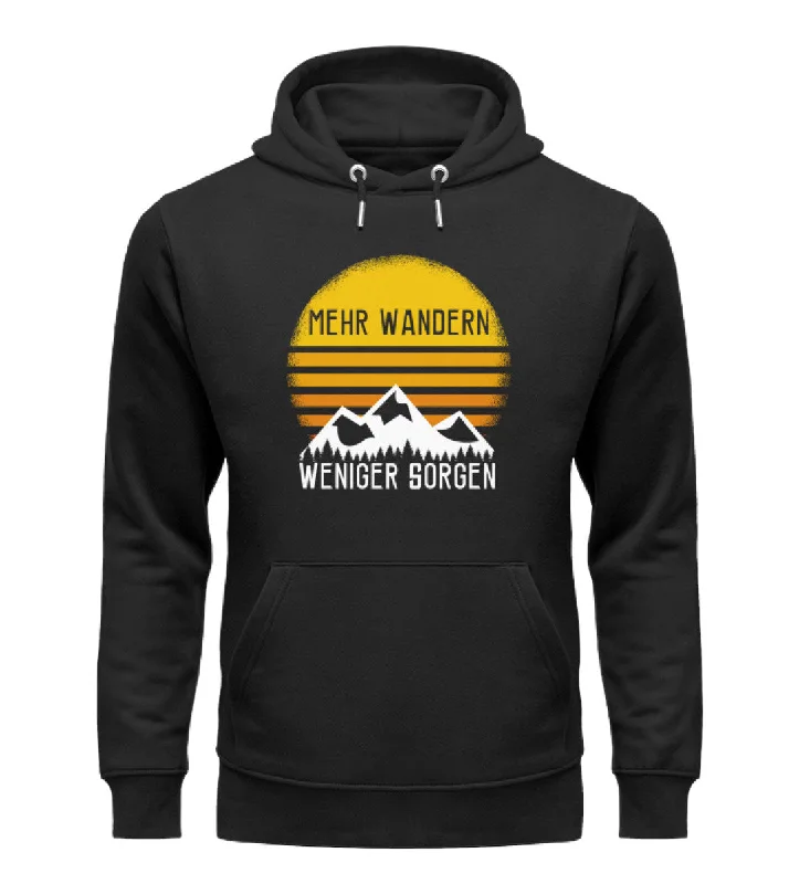 Mehr Wandern weniger Sorgen - Unisex Premium Organic Hoodie Hoodie with Gradient Ombre Colorful