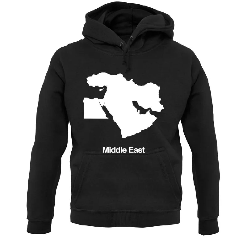 Middle East Silhouette Unisex Hoodie Hoodie with Hem Drawcord Adjustable Customizable Middle East Silhouette Unisex Hoodie Hoodie with Hem Drawcord Adjustable Customizable