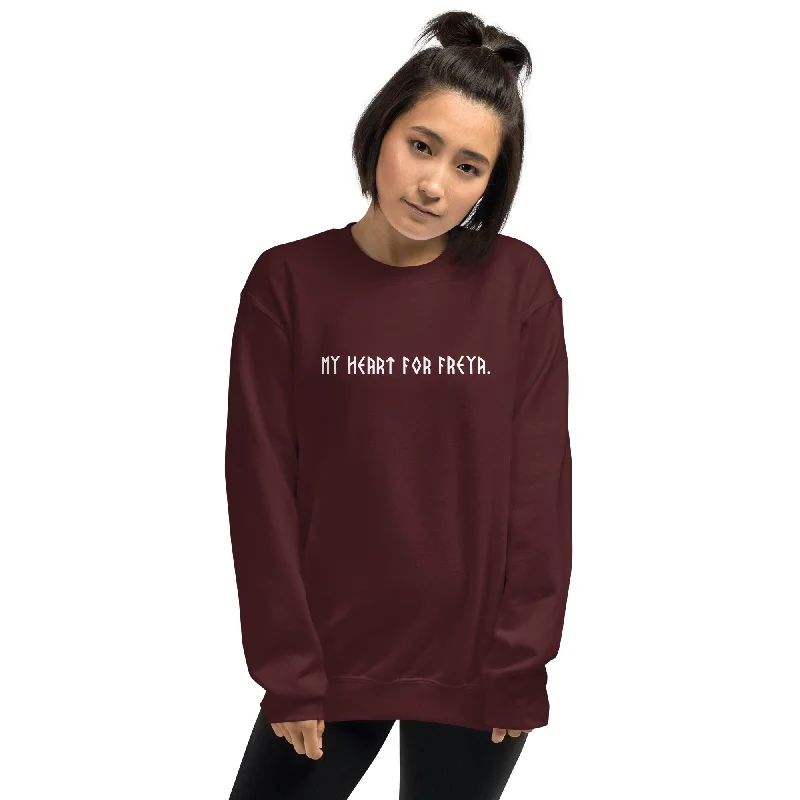 My Heart For Freya Sweatshirt Hoodie with Pastel Soft Subtle
