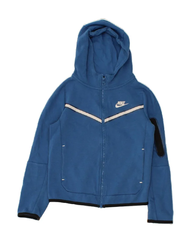 NIKE Boys Zip Hoodie Sweater 10-11 Years Medium Blue Hoodie with V-Neck Classic Versatile NIKE Boys Zip Hoodie Sweater 10-11 Years Medium Blue Hoodie with V-Neck Classic Versatile