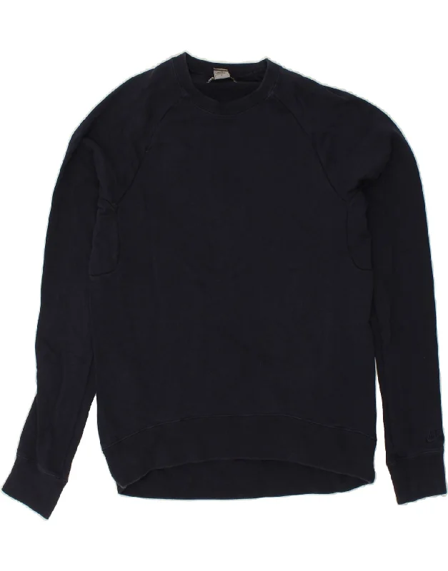 NIKE Mens Sweatshirt Jumper Large Navy Blue Cotton Hoodie with Hood Adjustable Protection NIKE Mens Sweatshirt Jumper Large Navy Blue Cotton Hoodie with Hood Adjustable Protection