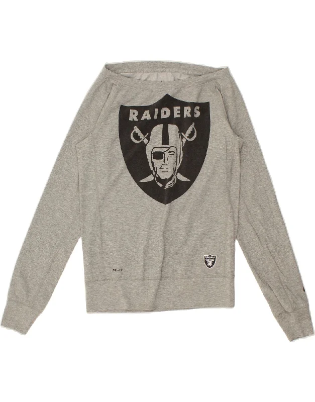 NIKE Womens Dri Fit Graphic Sweatshirt Jumper UK 6 XS Grey Flecked Cotton Hoodie with Sequins Glamorous Eye-catching NIKE Womens Dri Fit Graphic Sweatshirt Jumper UK 6 XS Grey Flecked Cotton Hoodie with Sequins Glamorous Eye-catching