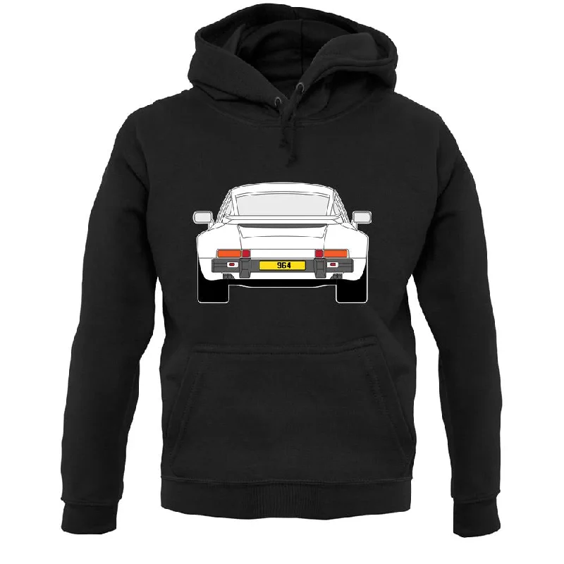 911 964 Grand Prix White Unisex Hoodie Hoodie with Hem Raw Edge Edgy Unfinished