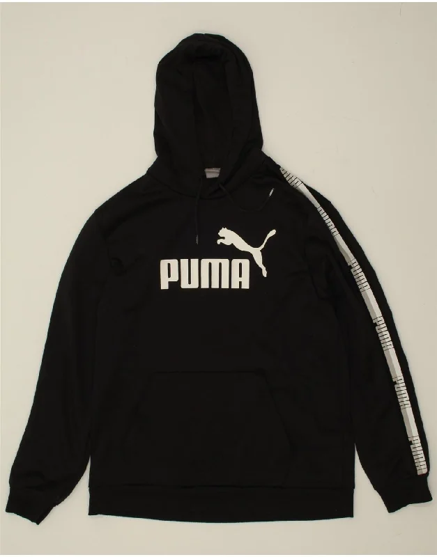 PUMA Mens Graphic Hoodie Jumper Large Black Polyester Hoodie with Magnetic Closure Innovative Modern PUMA Mens Graphic Hoodie Jumper Large Black Polyester Hoodie with Magnetic Closure Innovative Modern
