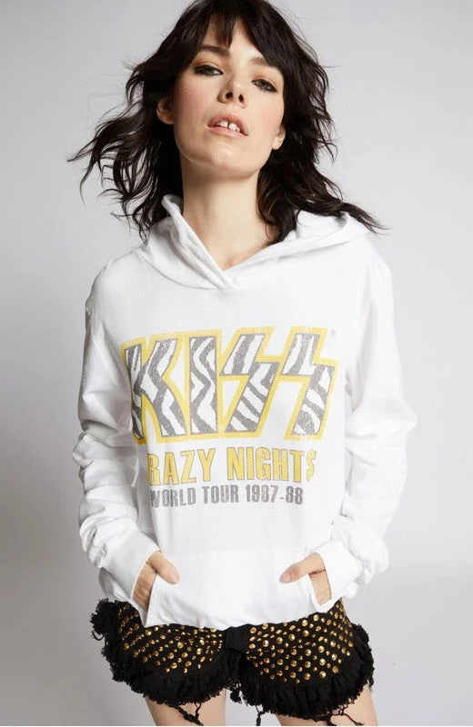 Recycled Karma 301910 - 1030 Kiss Crazy Nights Ls Hoodie Hoodie with Elastic Waist Stretchable Comfortable Recycled Karma 301910 - 1030 Kiss Crazy Nights Ls Hoodie Hoodie with Elastic Waist Stretchable Comfortable