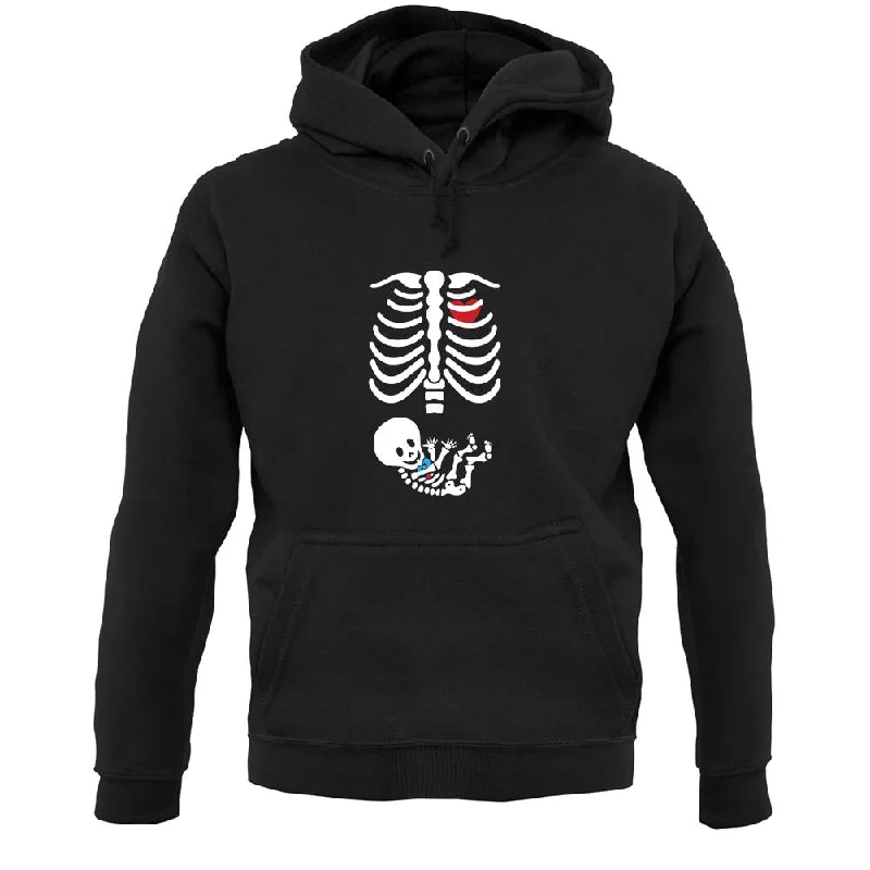 Skeleton Baby Boy Unisex Hoodie Hoodie with Hem Raw Edge Edgy Unfinished