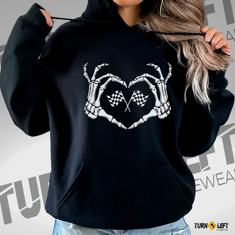 Skeleton Hands Checker Flag Unisex Heavy Blend™ Hooded Sweatshirt Hoodie with Batwing Sleeves Loose Dramatic Skeleton Hands Checker Flag Unisex Heavy Blend™ Hooded Sweatshirt Hoodie with Batwing Sleeves Loose Dramatic