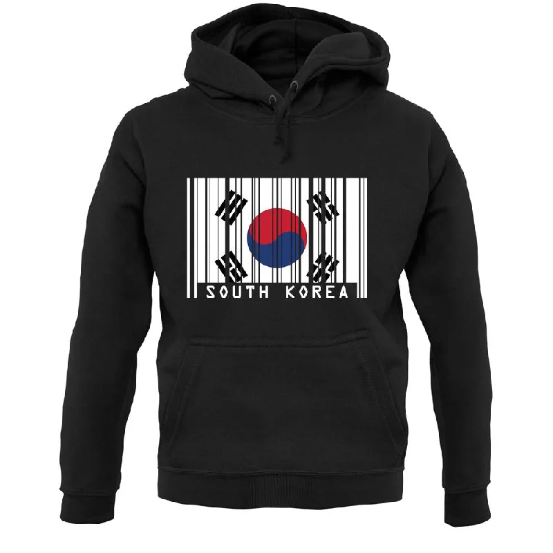 South Korea  Barcode Style Flag Unisex Hoodie Hoodie with Half-Zip Sporty Casual