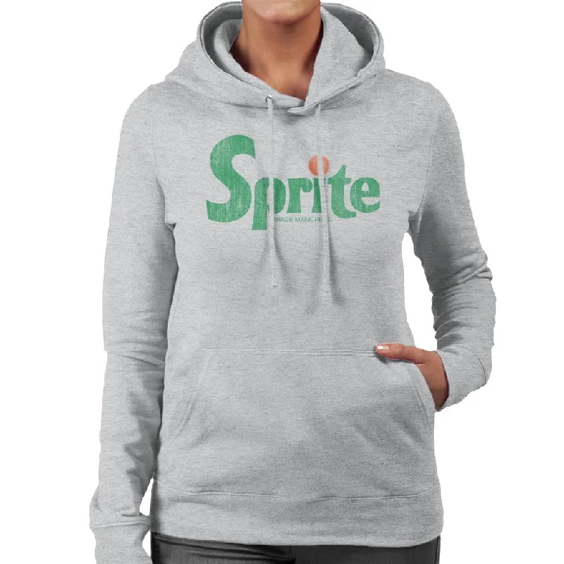 Sprite 70s Orange Dot Logo Women's Hooded Sweatshirt Hoodie with Hem Patch Decorative Personalized