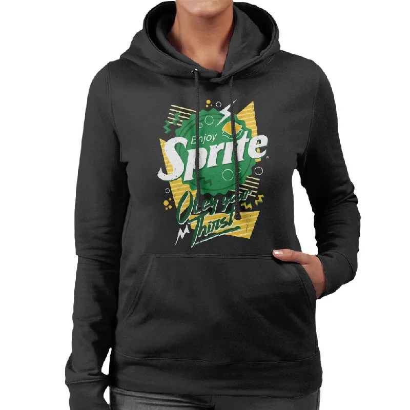 Sprite 90s Bottlecap Obey Your Thirst Women's Hooded Sweatshirt Hoodie with Pastel Soft Subtle