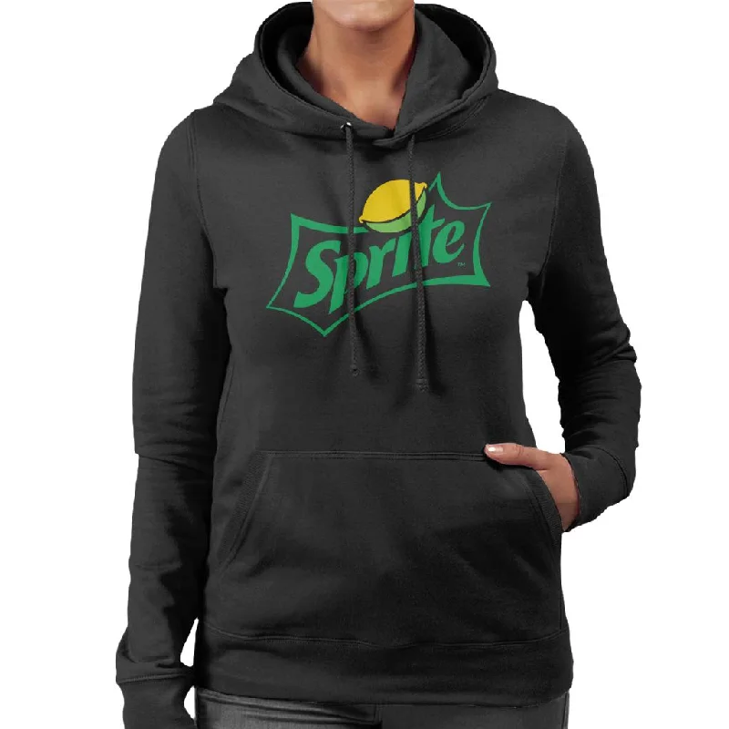 Sprite Classic Lemon Logo Women's Hooded Sweatshirt Hoodie with Stripes Bold Sporty