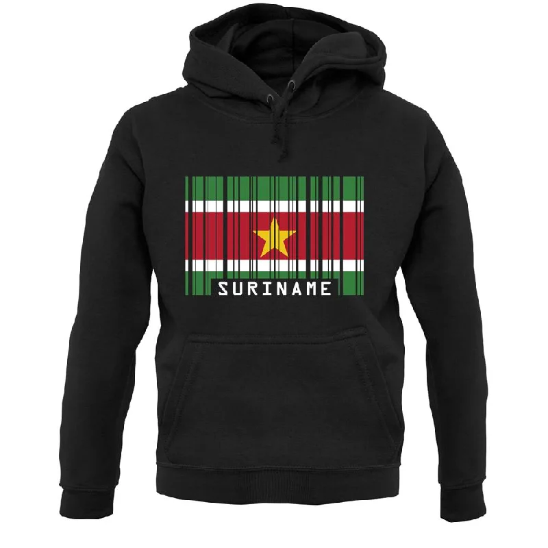 Suriname Barcode Style Flag Unisex Hoodie Hoodie with Logo Branding Identity