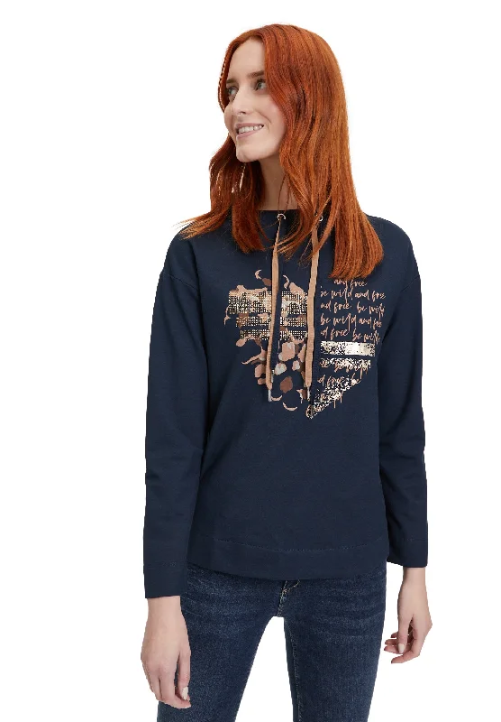 Sweatshirt Hoodie with Longline Fit Extended Stylish