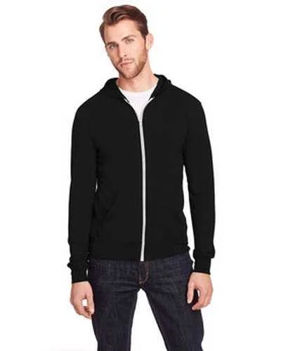 Threadfast Apparel 302Z Unisex Triblend Full-Zip Light Hoodie - Solid Black Triblend Hoodie with Elastic Cuffs Stretchable Comfortable Threadfast Apparel 302Z Unisex Triblend Full-Zip Light Hoodie - Solid Black Triblend Hoodie with Elastic Cuffs Stretchable Comfortable