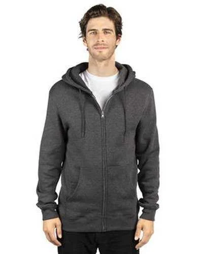 Threadfast Apparel 320Z Unisex ULIGHTimate Fleece Full-Zip Hooded Sweatshirt - Charcoal Heather Hoodie with Patch Decorative Personalized Threadfast Apparel 320Z Unisex ULIGHTimate Fleece Full-Zip Hooded Sweatshirt - Charcoal Heather Hoodie with Patch Decorative Personalized