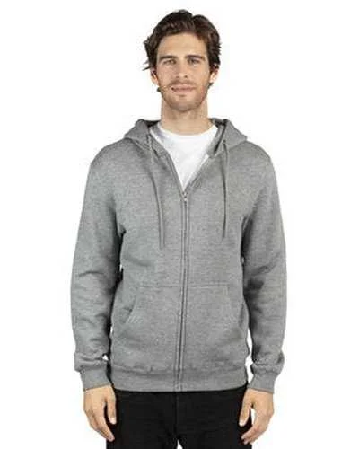 Threadfast Apparel 320Z Unisex ULIGHTimate Fleece Full-Zip Hooded Sweatshirt - Heather Gray Hoodie with Zipper Versatile Modern Threadfast Apparel 320Z Unisex ULIGHTimate Fleece Full-Zip Hooded Sweatshirt - Heather Gray Hoodie with Zipper Versatile Modern