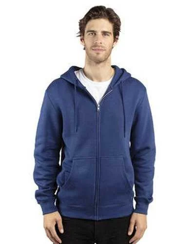 Threadfast Apparel 320Z Unisex ULIGHTimate Fleece Full-Zip Hooded Sweatshirt - Navy Hoodie with Fur Luxurious Winter Threadfast Apparel 320Z Unisex ULIGHTimate Fleece Full-Zip Hooded Sweatshirt - Navy Hoodie with Fur Luxurious Winter