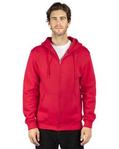 Threadfast Apparel 320Z Unisex ULIGHTimate Fleece Full-Zip Hooded Sweatshirt - Red Hoodie with Emblem Brand Identity Threadfast Apparel 320Z Unisex ULIGHTimate Fleece Full-Zip Hooded Sweatshirt - Red Hoodie with Emblem Brand Identity