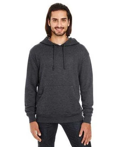 Threadfast Apparel 321H Unisex Triblend French Terry Hoodie - Black Heather Hoodie with Distressed Vintage Worn Threadfast Apparel 321H Unisex Triblend French Terry Hoodie - Black Heather Hoodie with Distressed Vintage Worn