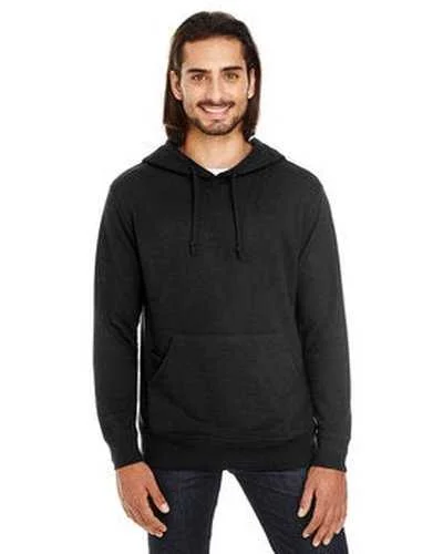 Threadfast Apparel 321H Unisex Triblend French Terry Hoodie - Black Solid Hoodie with Drop Shoulder Relaxed Streetwear Threadfast Apparel 321H Unisex Triblend French Terry Hoodie - Black Solid Hoodie with Drop Shoulder Relaxed Streetwear