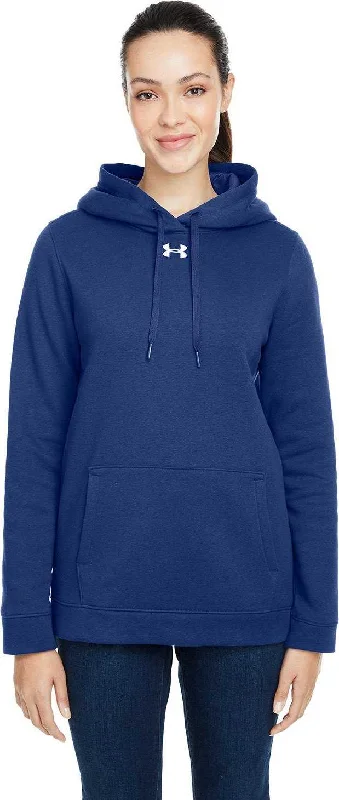 Under Armour 1300261 Ladies' Hustle Pullover Hooded Sweatshirt - Midnight Navy White Hoodie with Tied Waist Feminine Flattering Under Armour 1300261 Ladies' Hustle Pullover Hooded Sweatshirt - Midnight Navy White Hoodie with Tied Waist Feminine Flattering