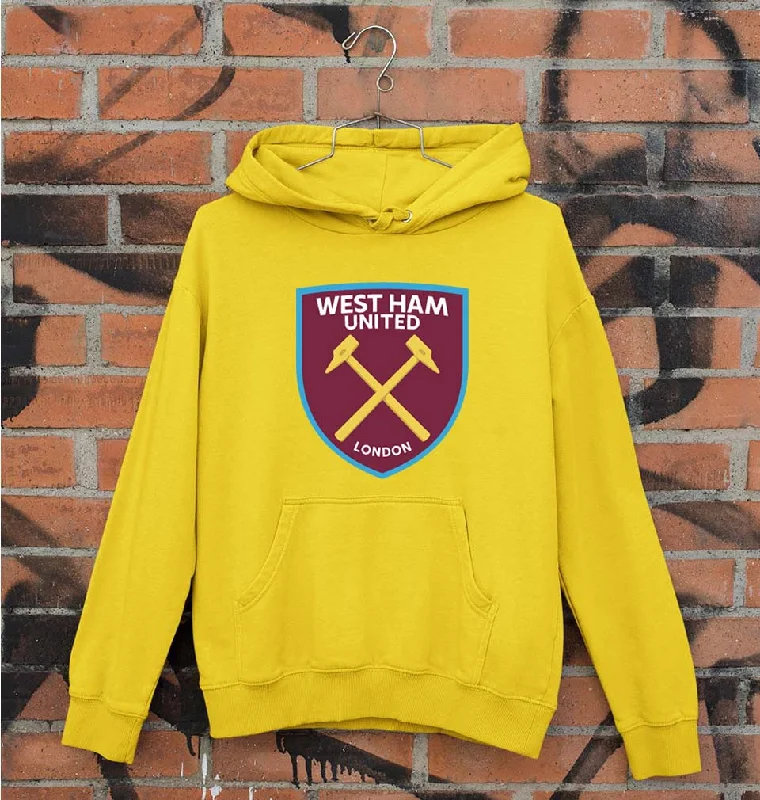 West-Ham Unisex Hoodie for Men/Women Hoodie with Tied Waist Feminine Flattering