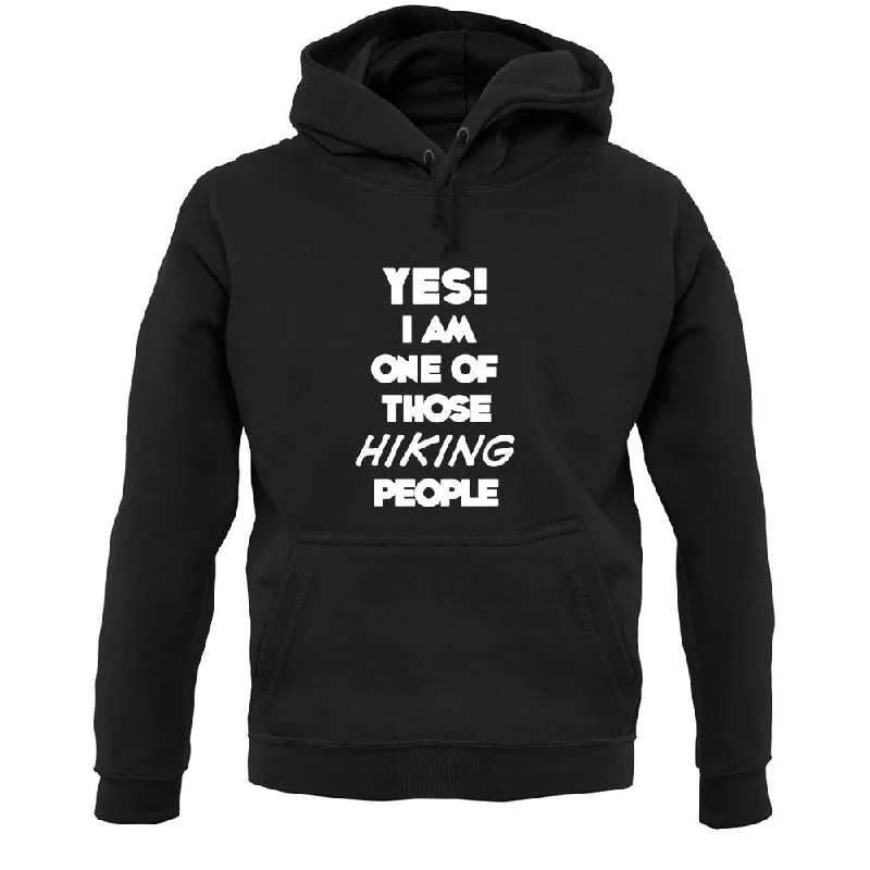 Yes! I Am One Of Those Hiking People Unisex Hoodie Hoodie with Bell Sleeves Flared Feminine