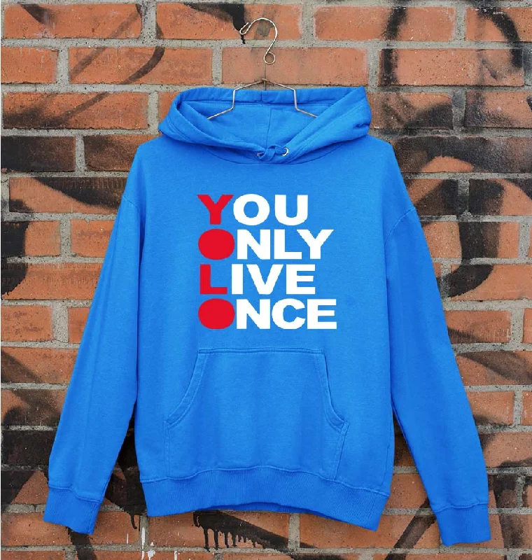 You Live Only Once(YOLO) Unisex Hoodie for Men/Women Hoodie with Hem Detail Decorative Unique You Live Only Once(YOLO) Unisex Hoodie for Men/Women Hoodie with Hem Detail Decorative Unique